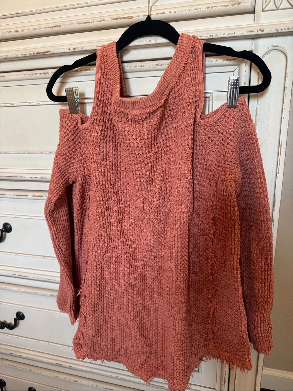 Free People Cold-Shoulder Knit Sweater Tunic in Sunrise Sunset